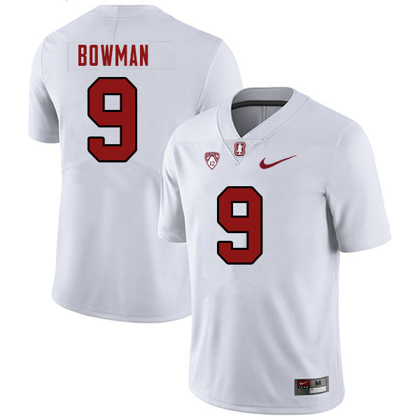 Men #9 Colby Bowman Stanford Cardinal College Football Jerseys Sale-White